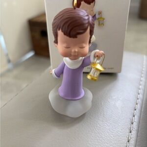 Purple Angel Figurine with Lantern